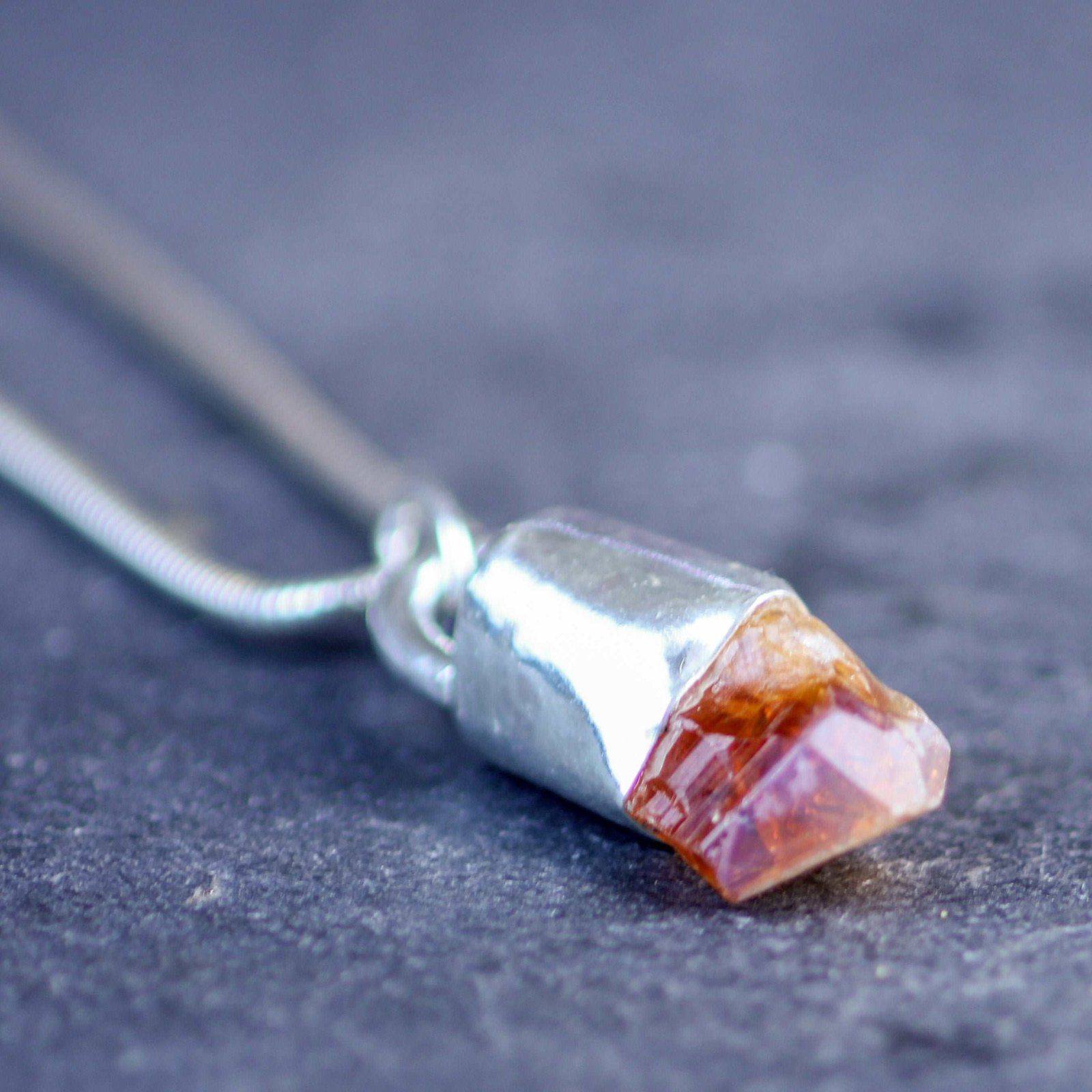 Raw citrine crystal necklace | Necklace | Louella Jewellery
