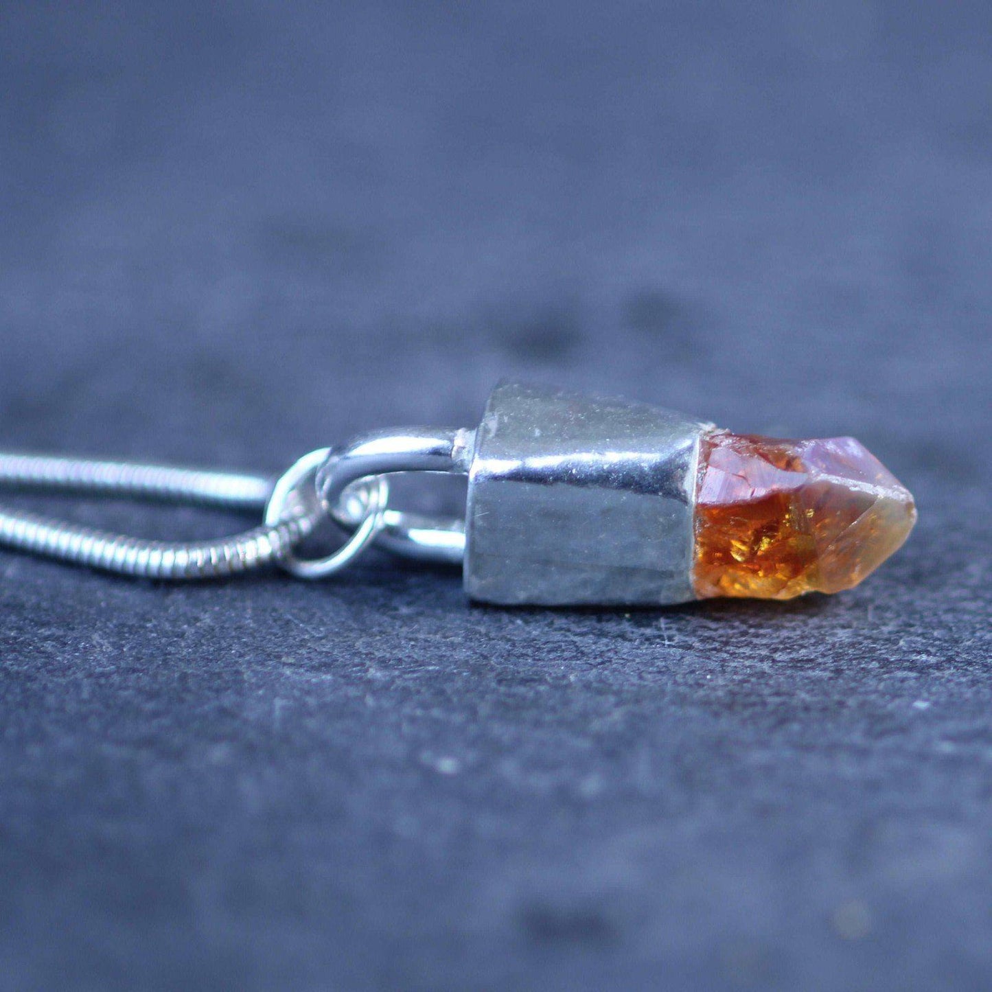 Raw citrine crystal necklace | Necklace | Louella Jewellery