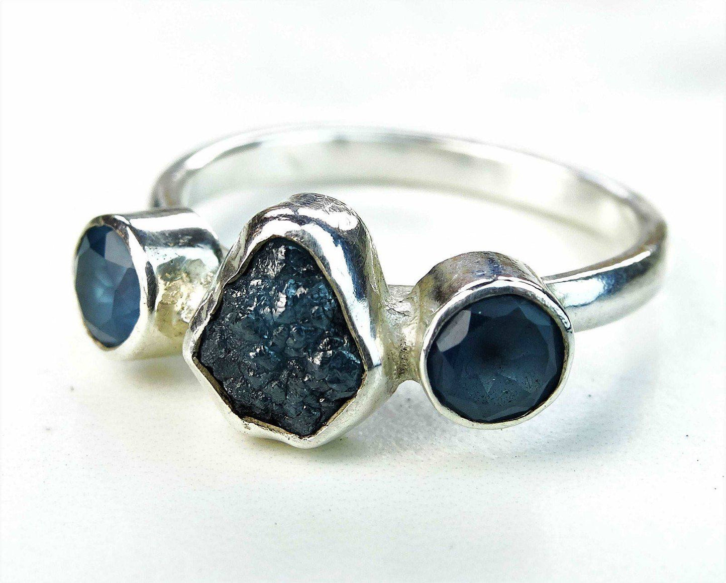 Diamond and gemstone engagement ring | Ring | Louella Jewellery