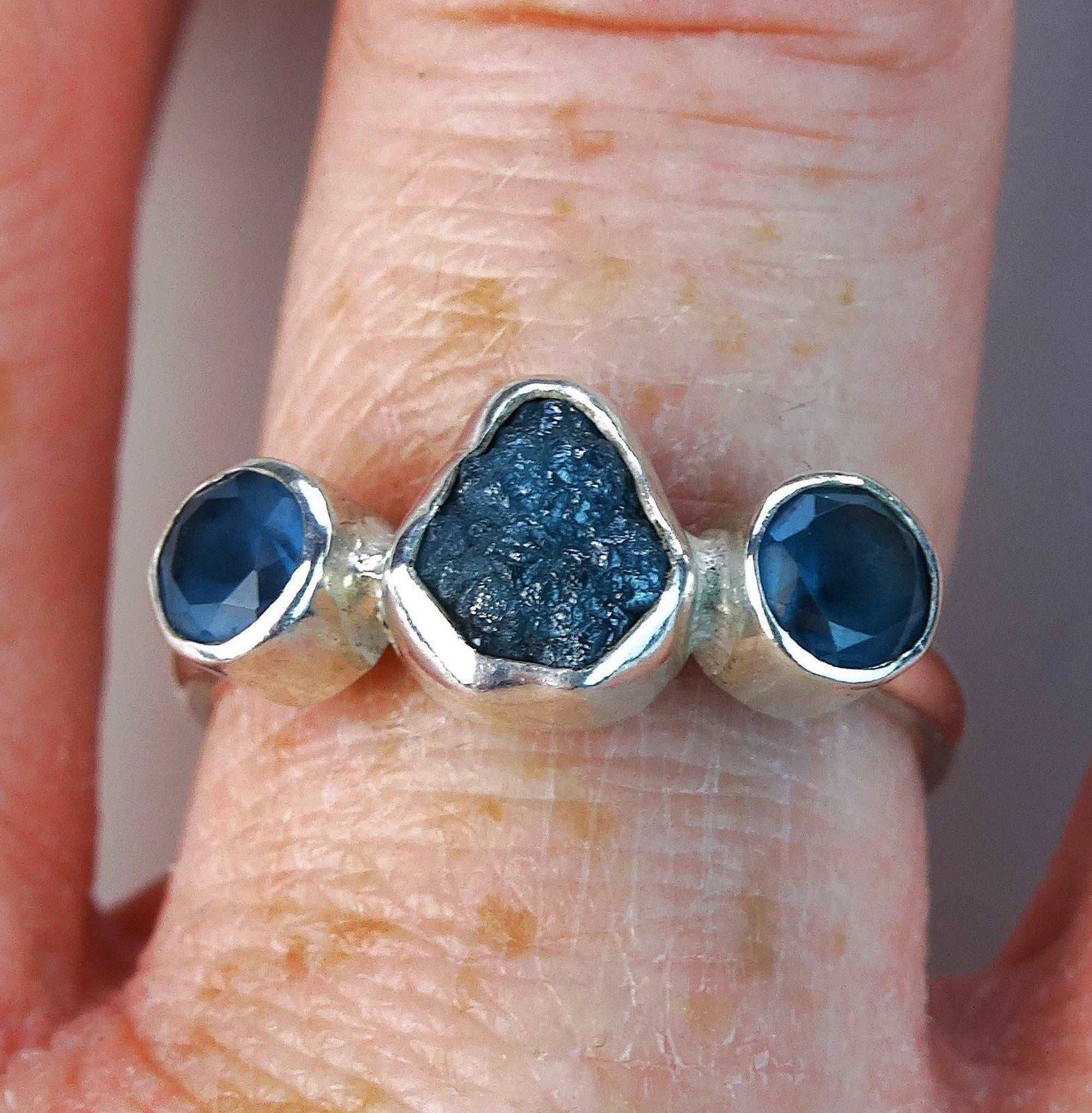 Diamond and gemstone engagement ring | Ring | Louella Jewellery