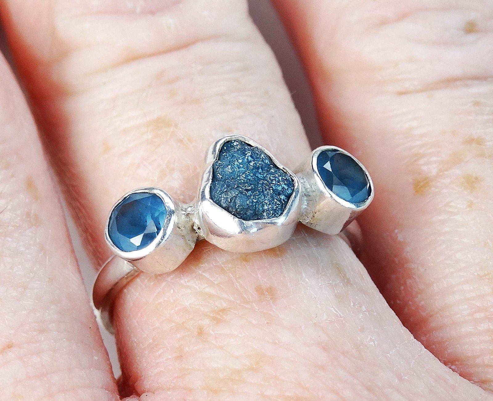 Diamond and gemstone engagement ring | Ring | Louella Jewellery