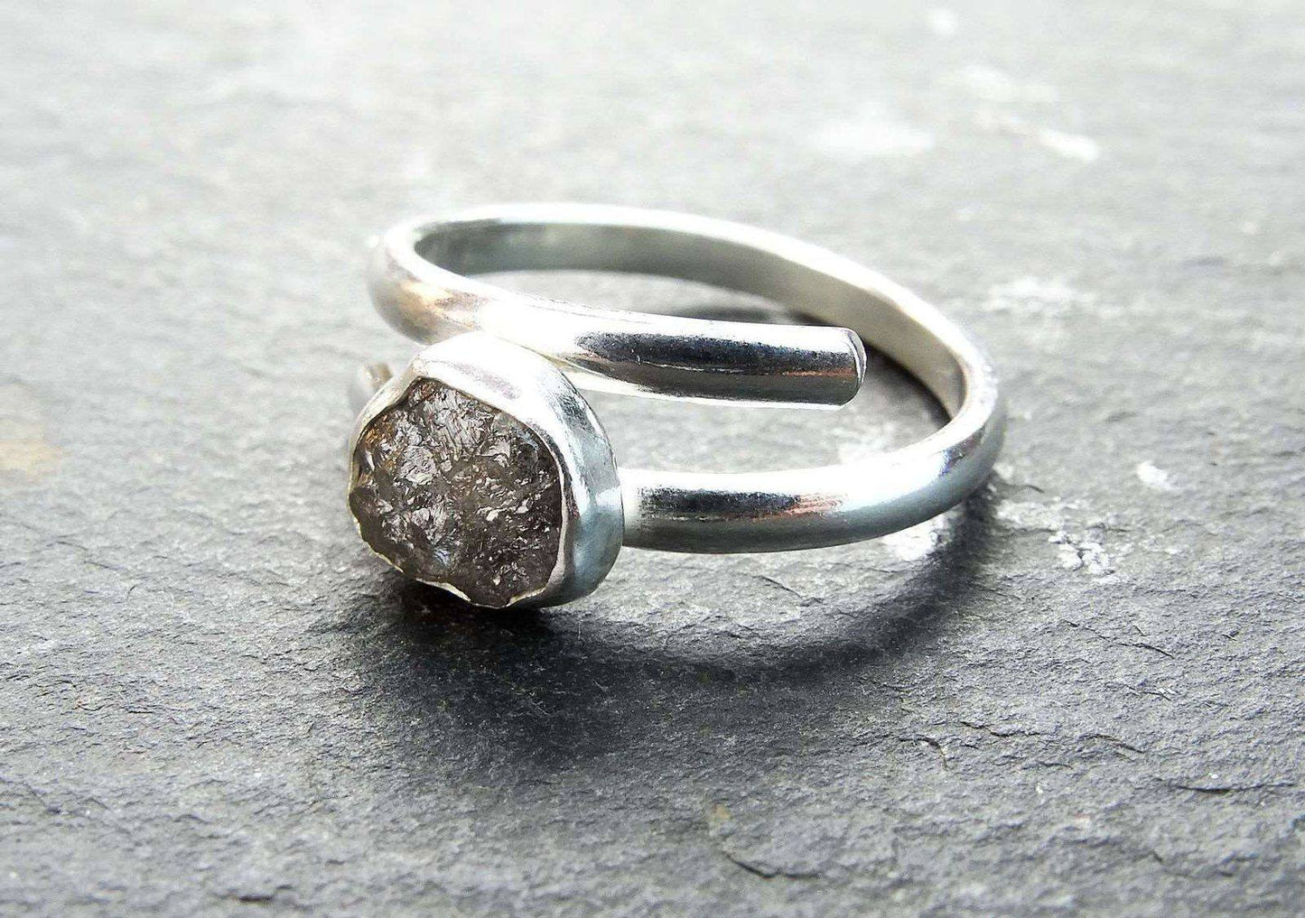 Raw diamond engagement ring | Ring | Louella Jewellery