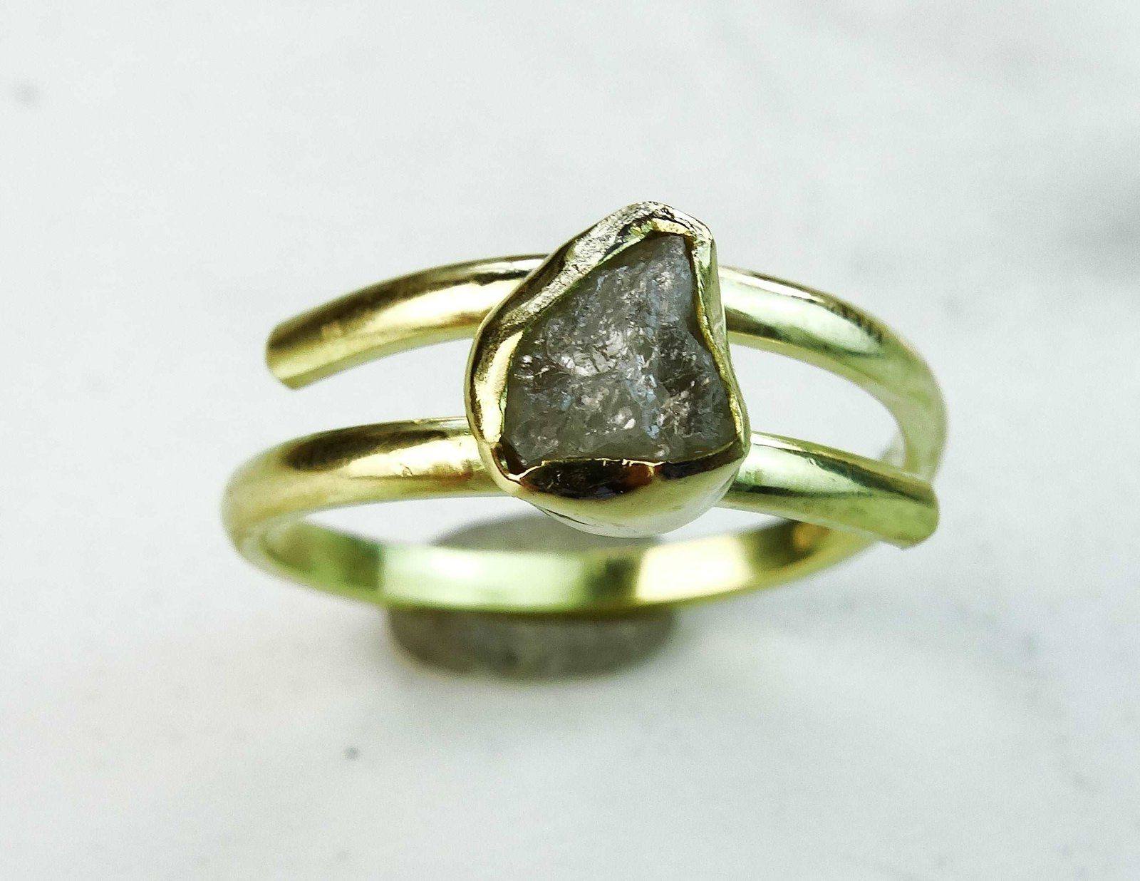 Raw diamond engagement ring | Ring | Louella Jewellery
