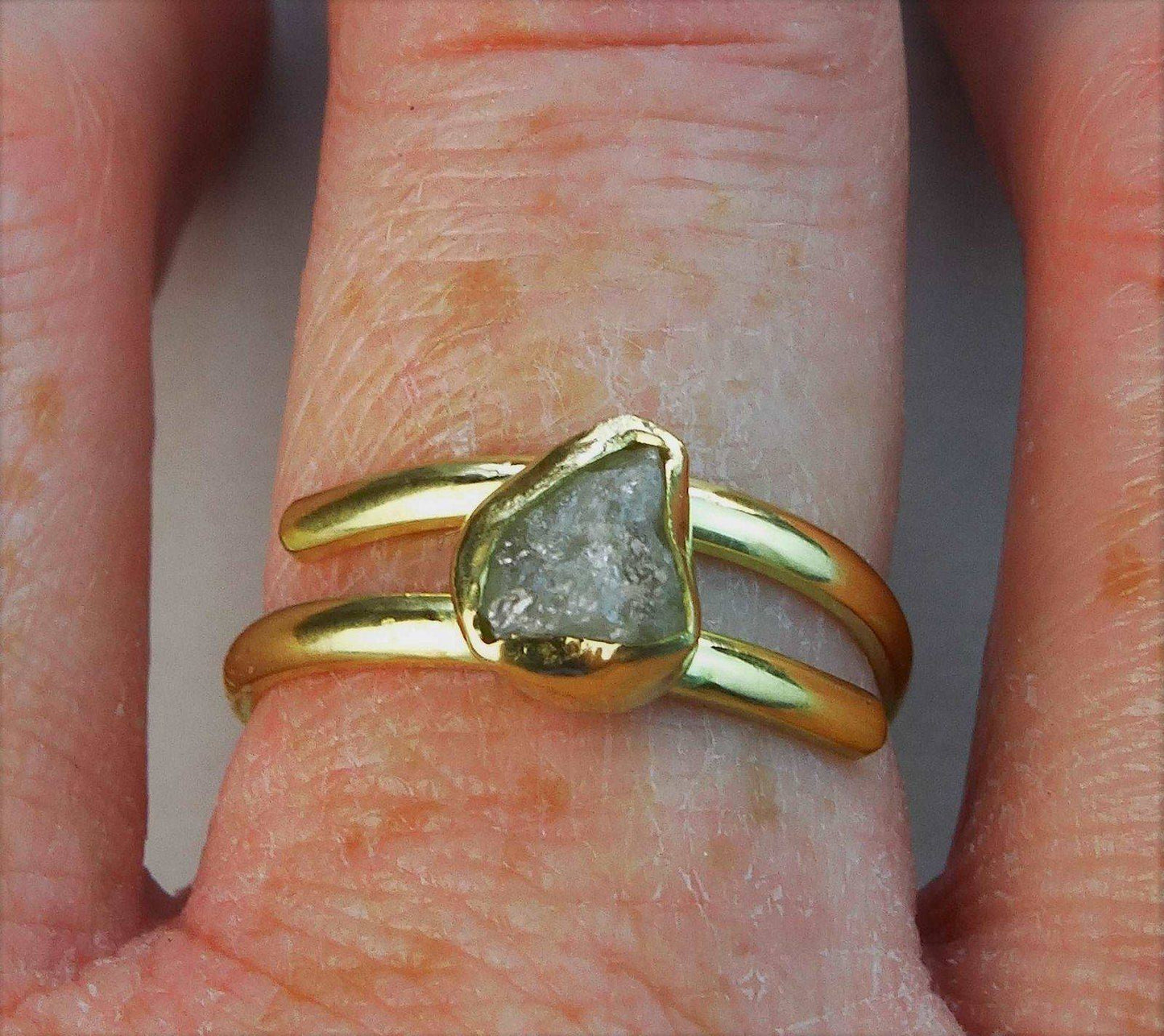 Raw diamond engagement ring | Ring | Louella Jewellery