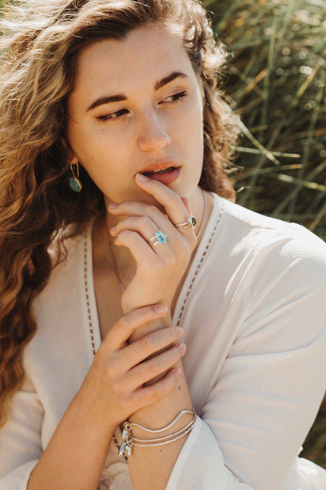 Raw peridot ring - August birthstone | Ring | Louella Jewellery