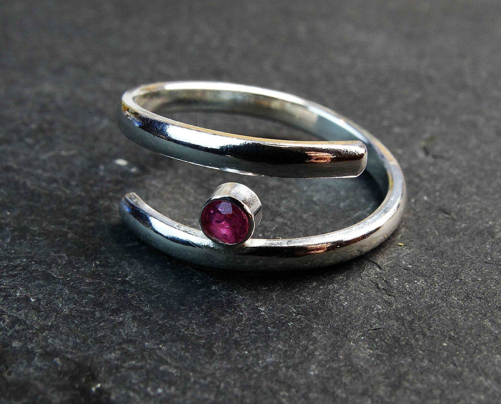 Ruby adjustable ring - July birthstone | Ring | Louella Jewellery