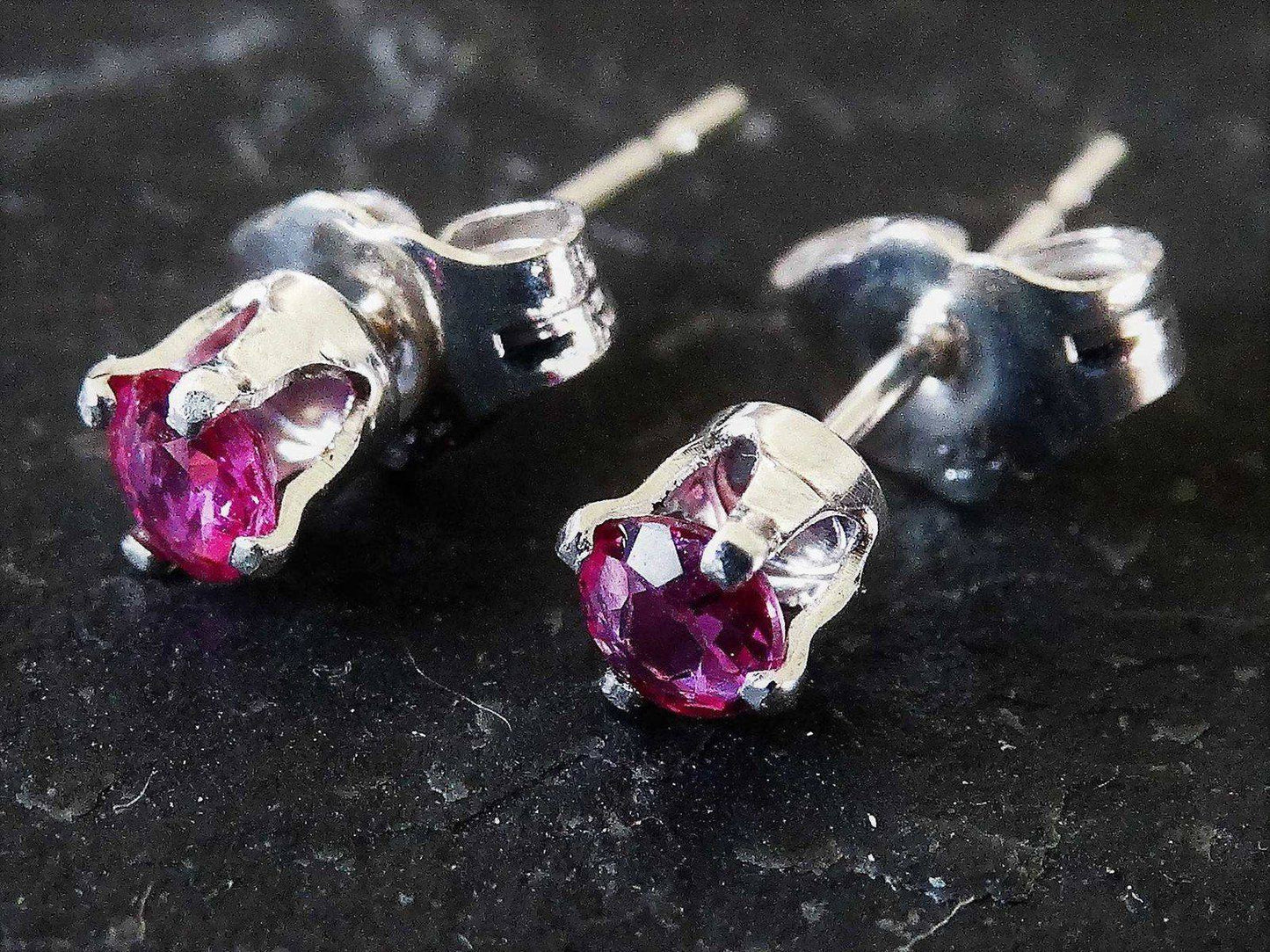 Ruby stud earrings - July birthstone | Earrings | Louella Jewellery