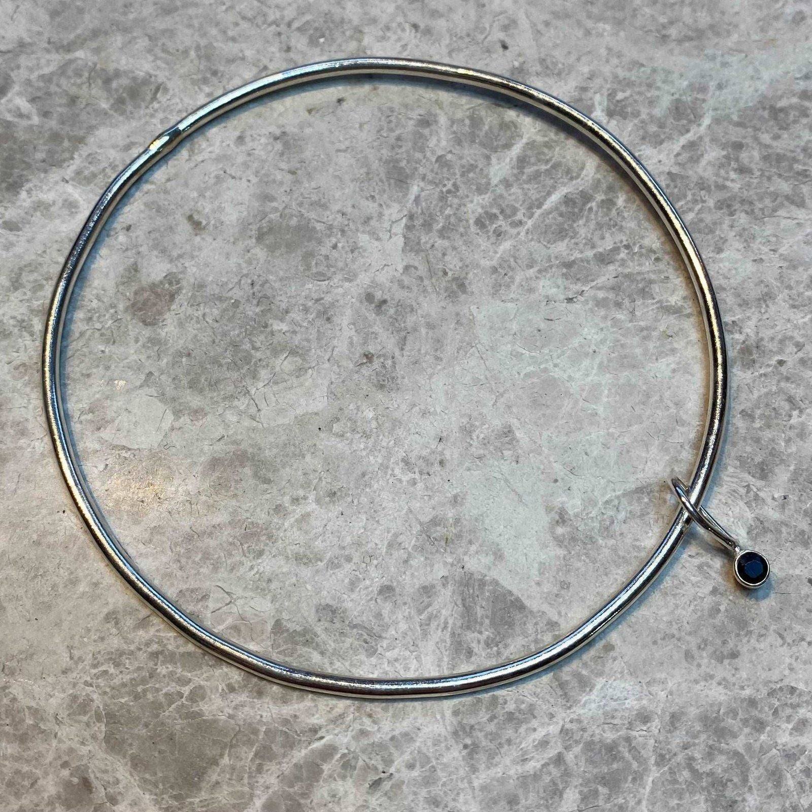 Sapphire bangle - September birthstone | Louella Jewellery