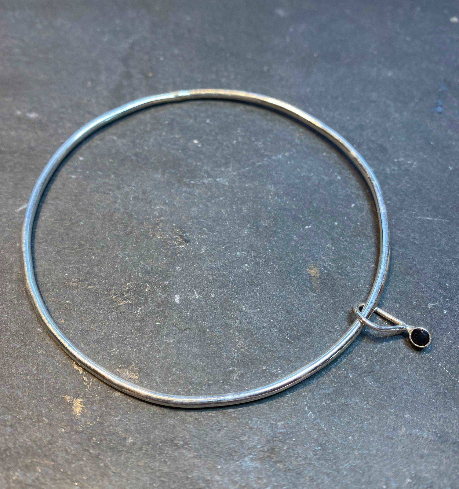 Sapphire bangle - September birthstone | Louella Jewellery