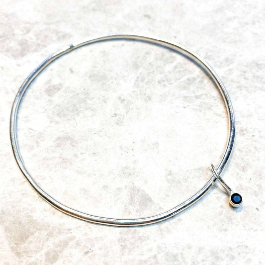 Sapphire bangle - September birthstone | Louella Jewellery