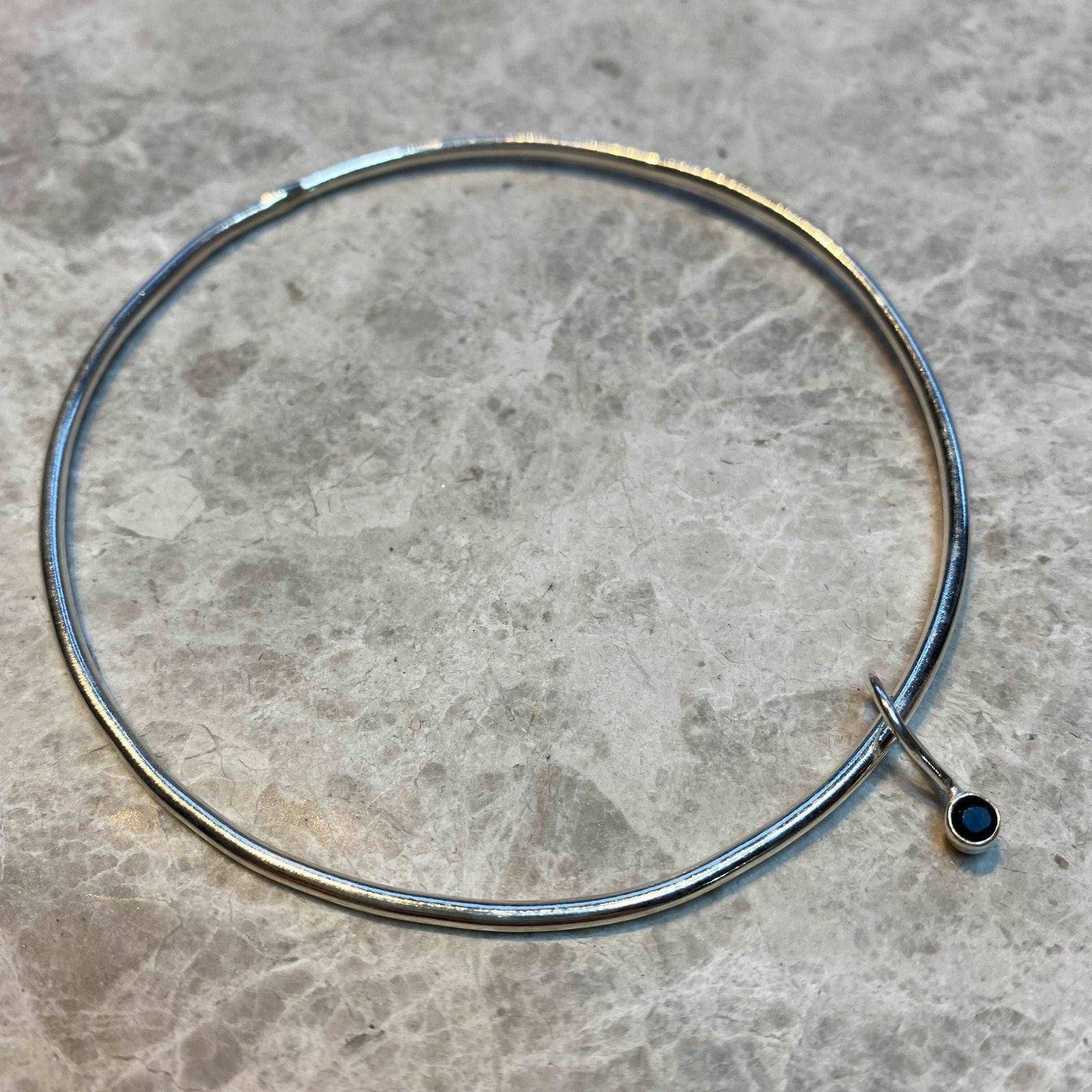 Sapphire bangle - September birthstone | Louella Jewellery