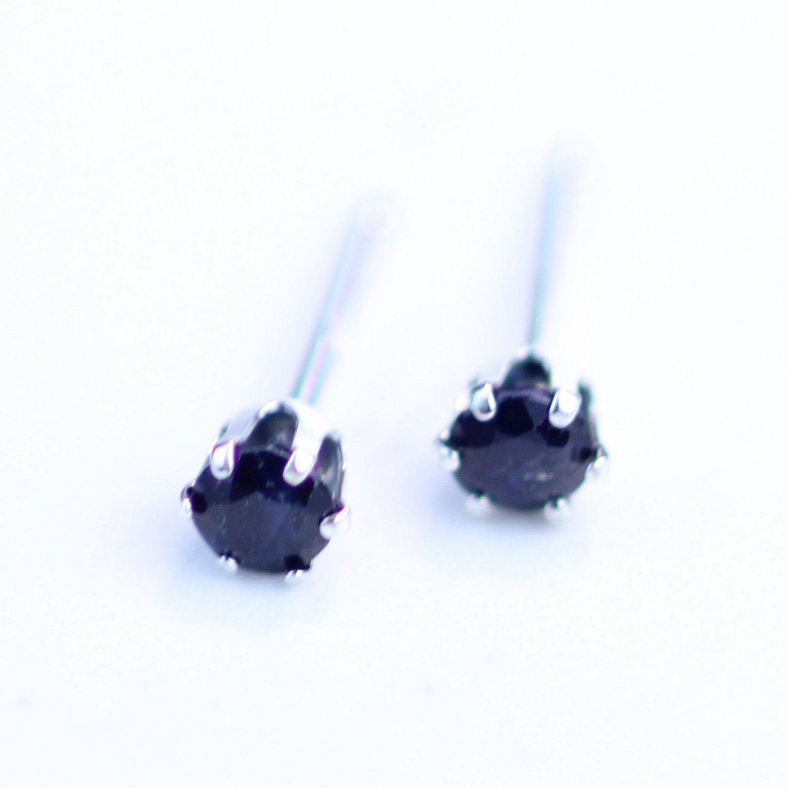 Sapphire stud earrings - September birthstone | Earrings | Louella Jewellery