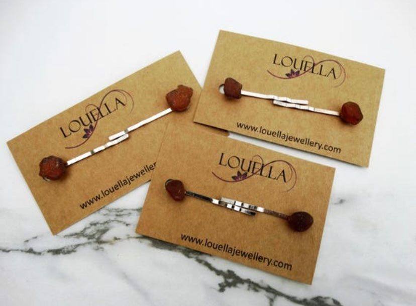Sea glass hair slides | Louella Jewellery
