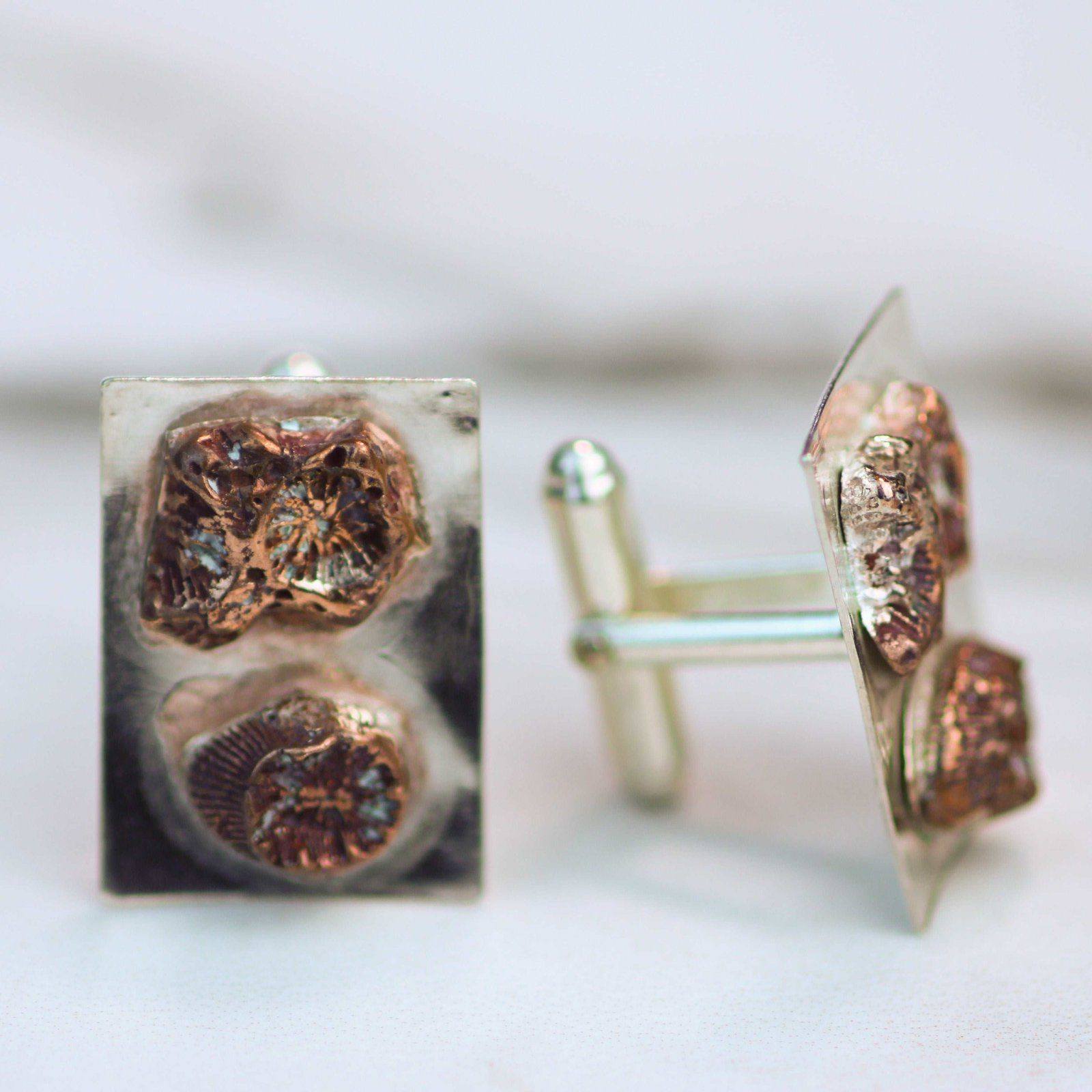 Silver shell cuff-links | Louella Jewellery