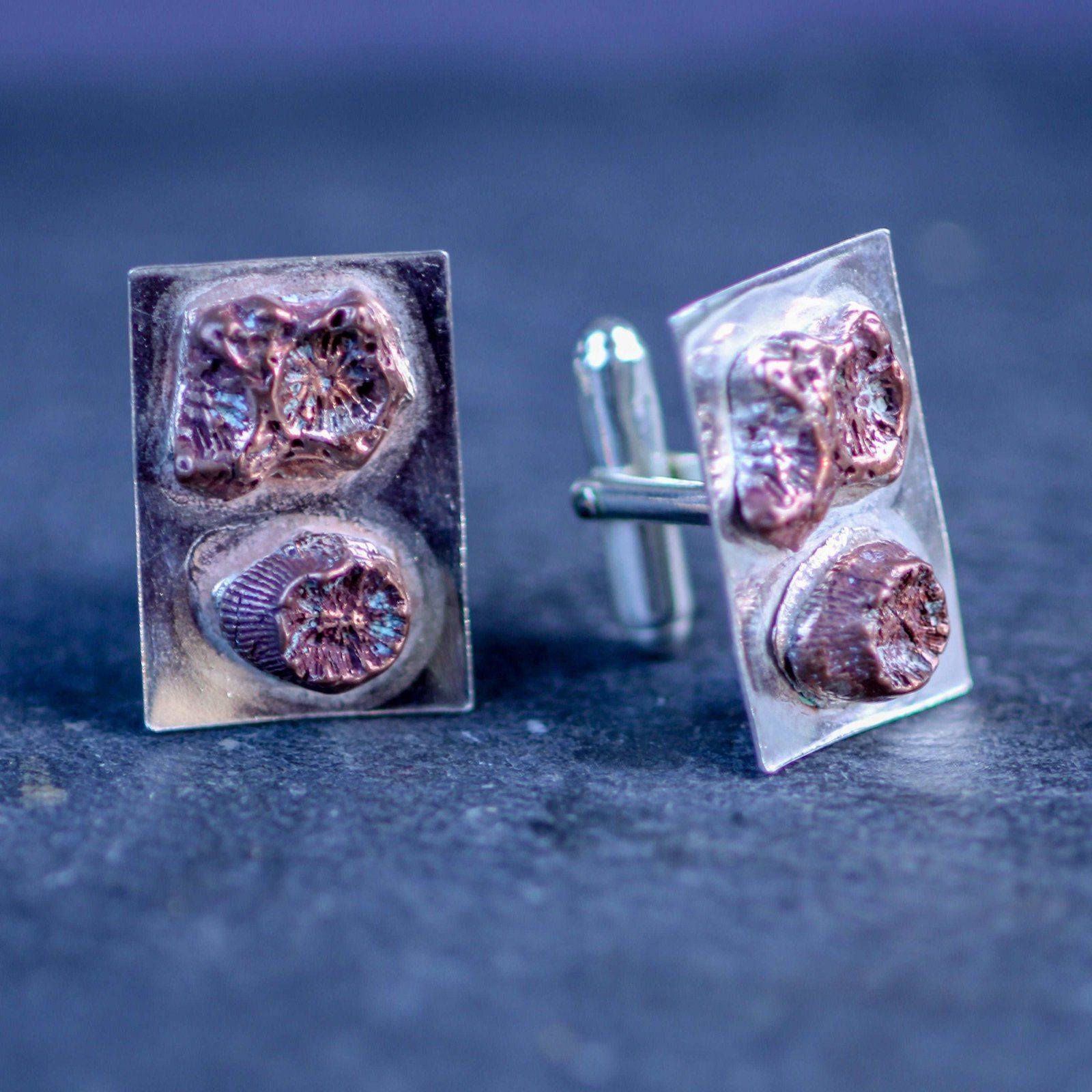 Silver shell cuff-links | Louella Jewellery