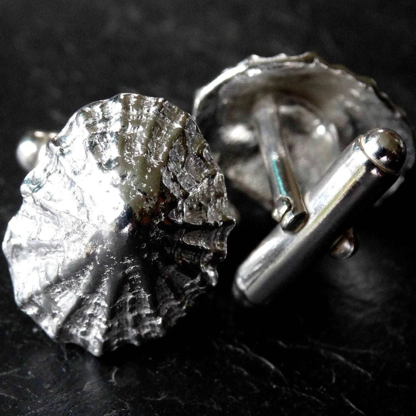 Silver limpet shell cuff links | cuff links | Louella Jewellery