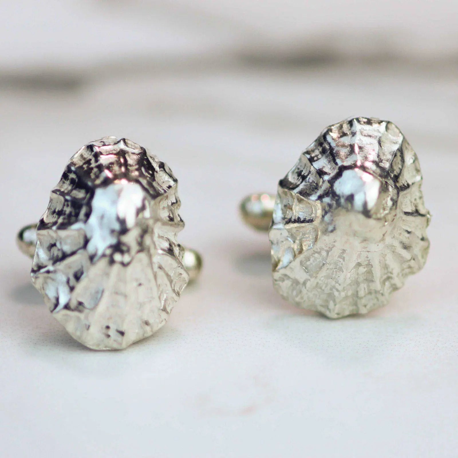 Silver limpet shell cuff links | cuff links | Louella Jewellery