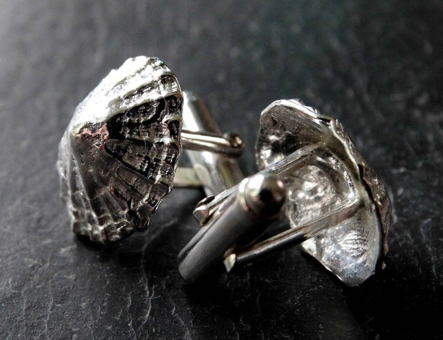 Silver limpet shell cuff links | cuff links | Louella Jewellery