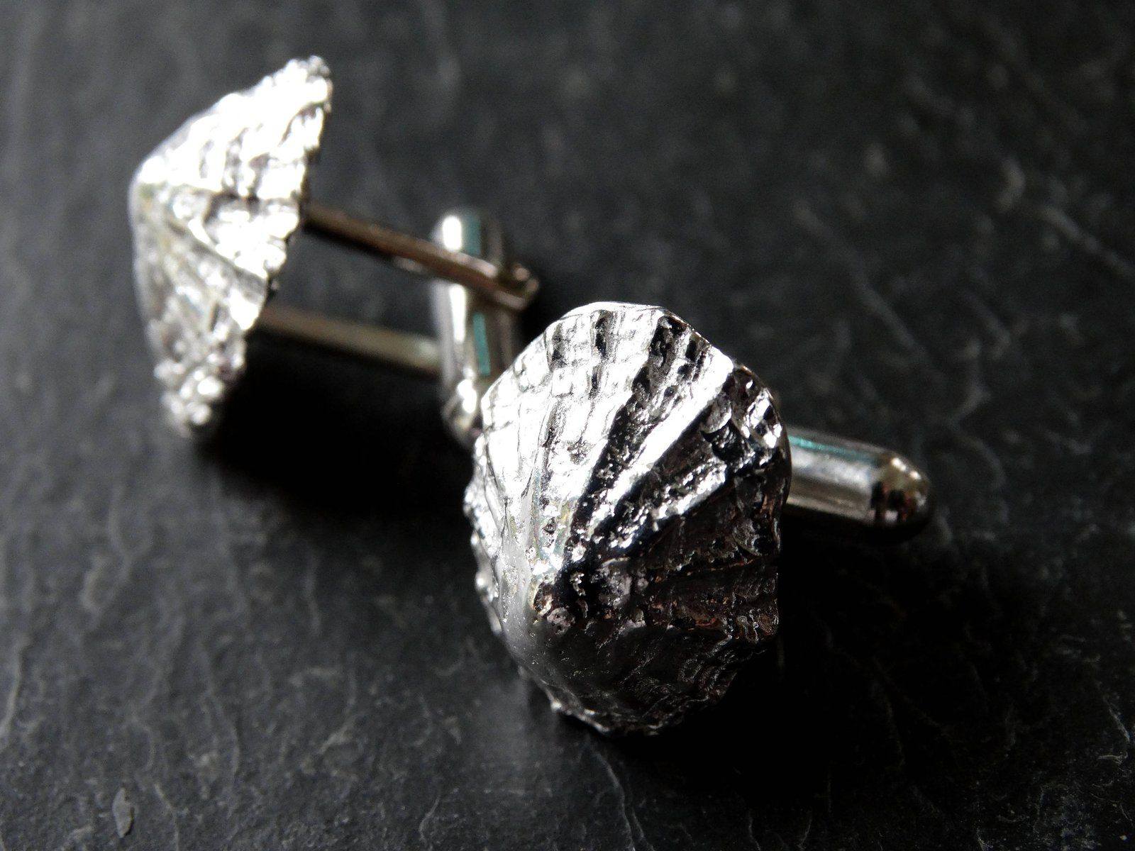 Silver limpet shell cuff links | cuff links | Louella Jewellery