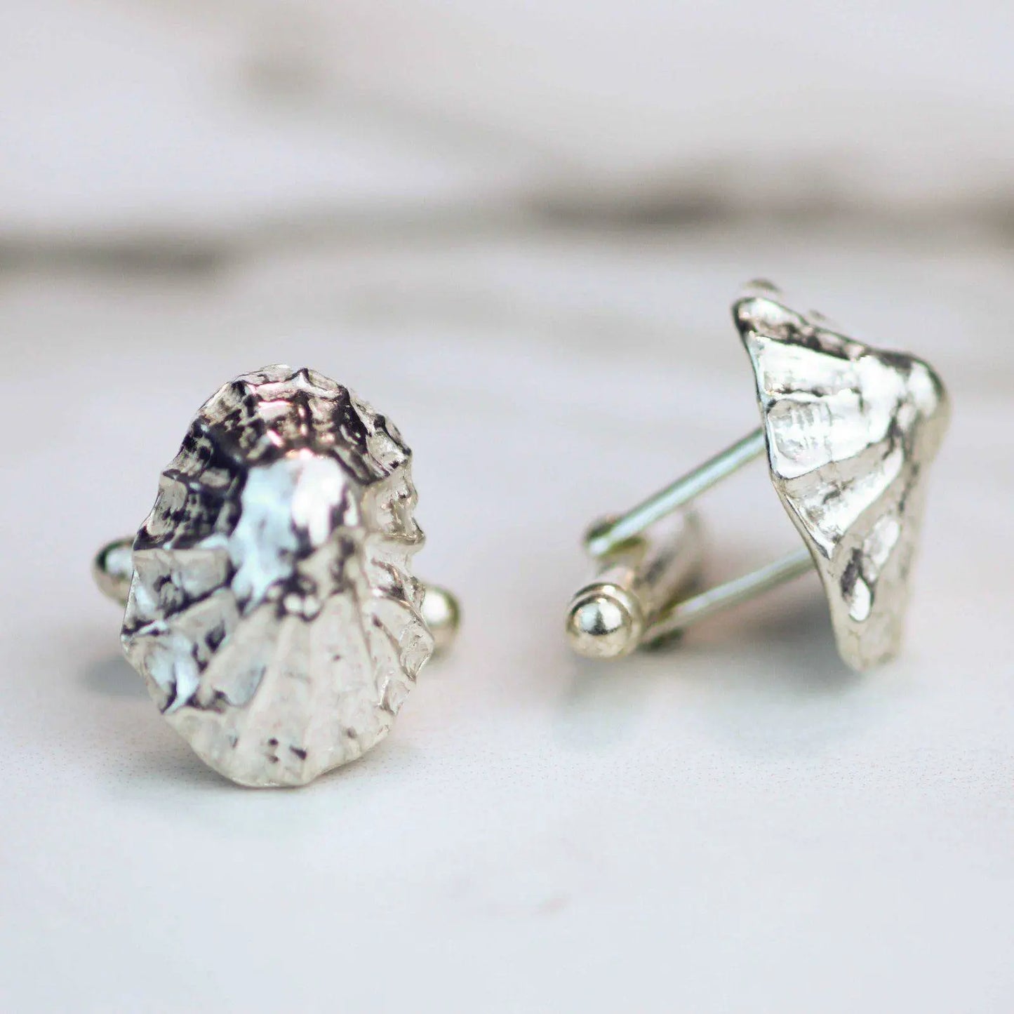 Silver limpet shell cuff links | cuff links | Louella Jewellery