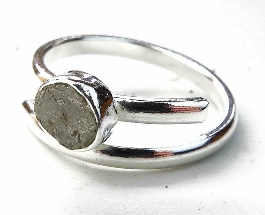 Silver raw diamond ring | Ring | Louella Jewellery