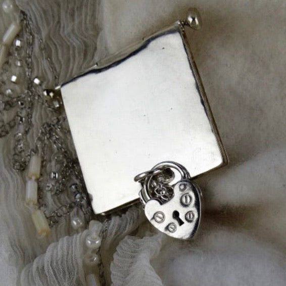 Sixpence bride locket brooch | Louella Jewellery