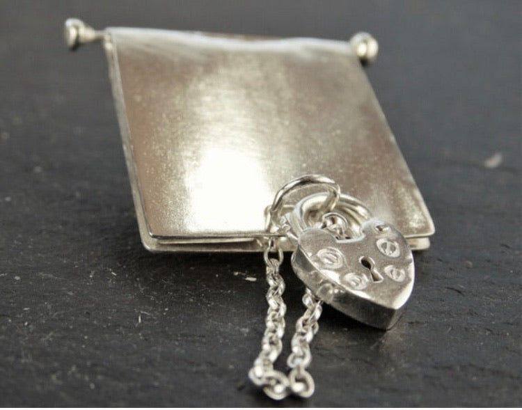 Sixpence bride locket brooch | Louella Jewellery