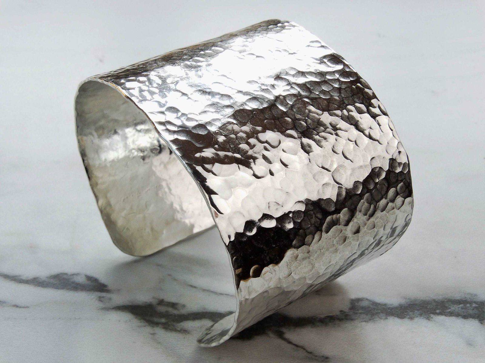 Silver cuff bangle | Bangles | Louella Jewellery