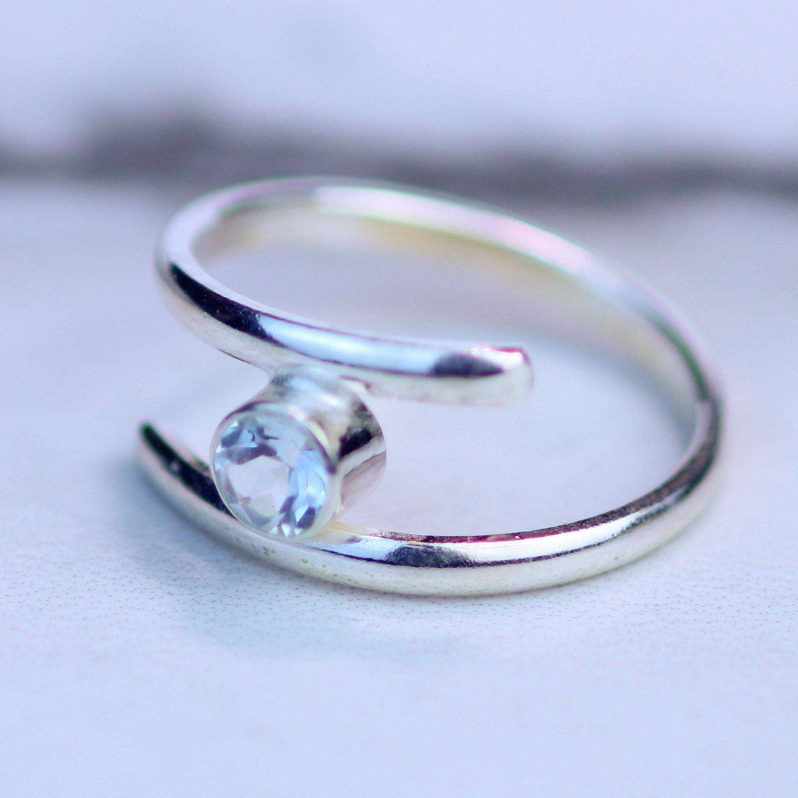 Topaz adjustable ring - November birthstone | Ring | Louella Jewellery