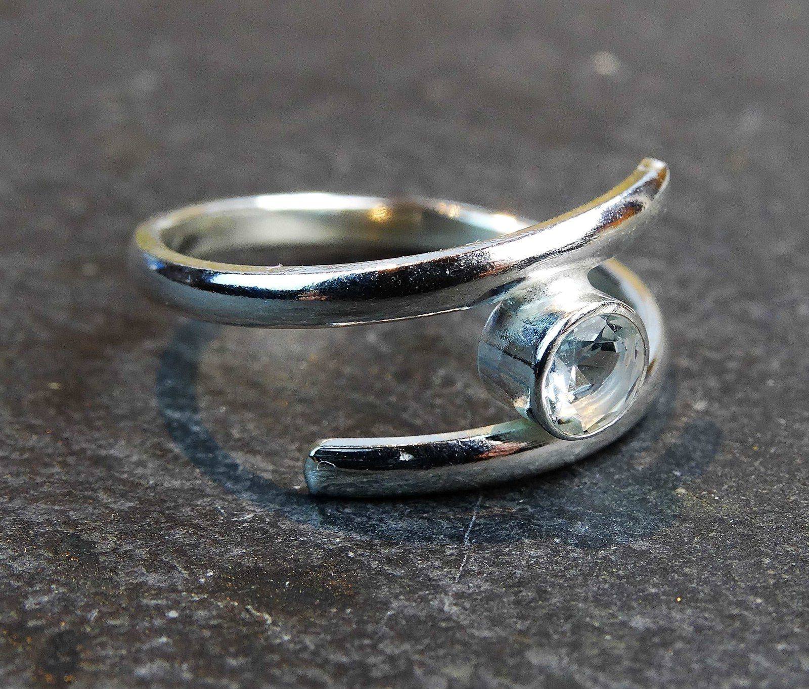 Topaz adjustable ring November birthstone