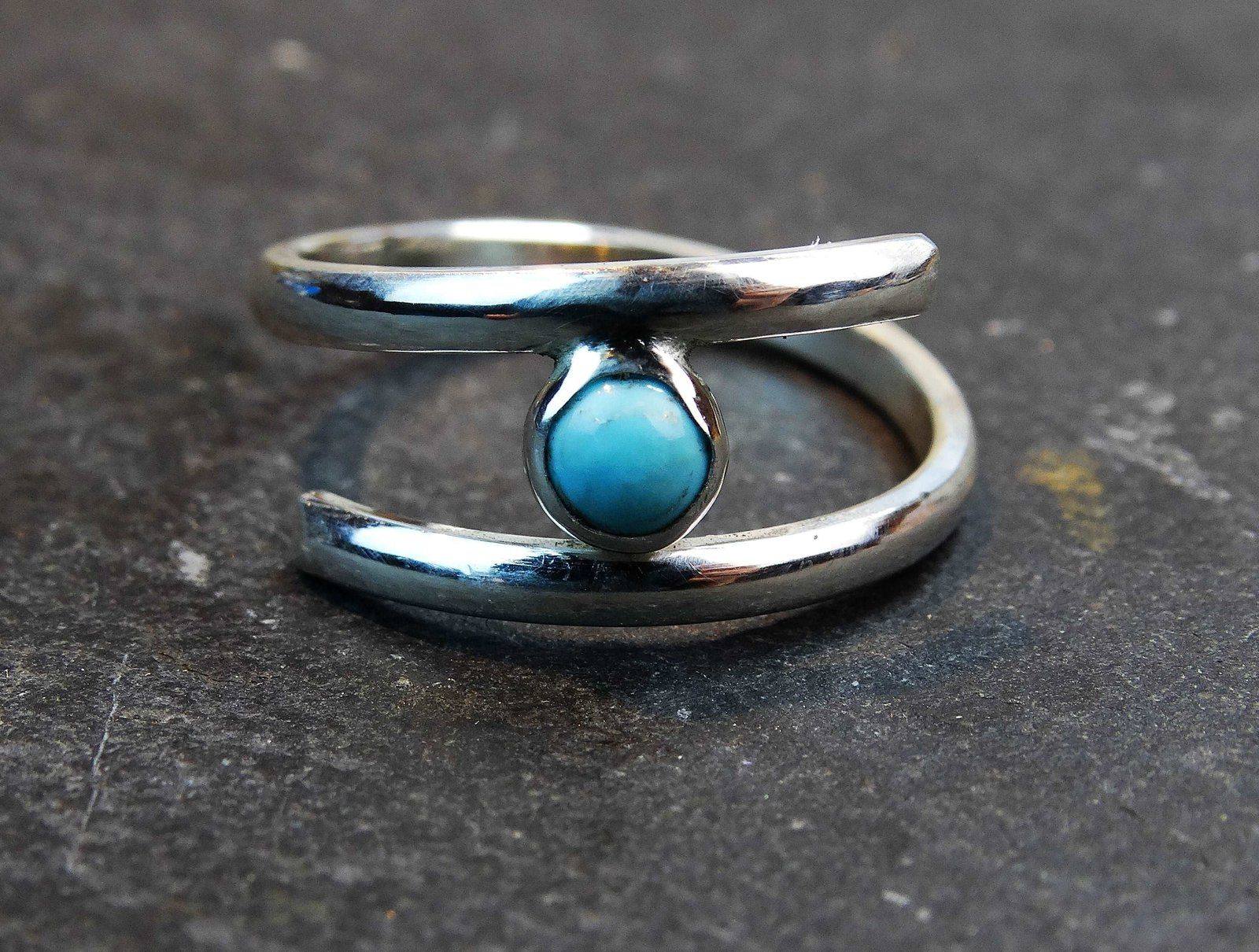 Turquoise adjustable ring - December birthstone | Ring | Louella Jewellery