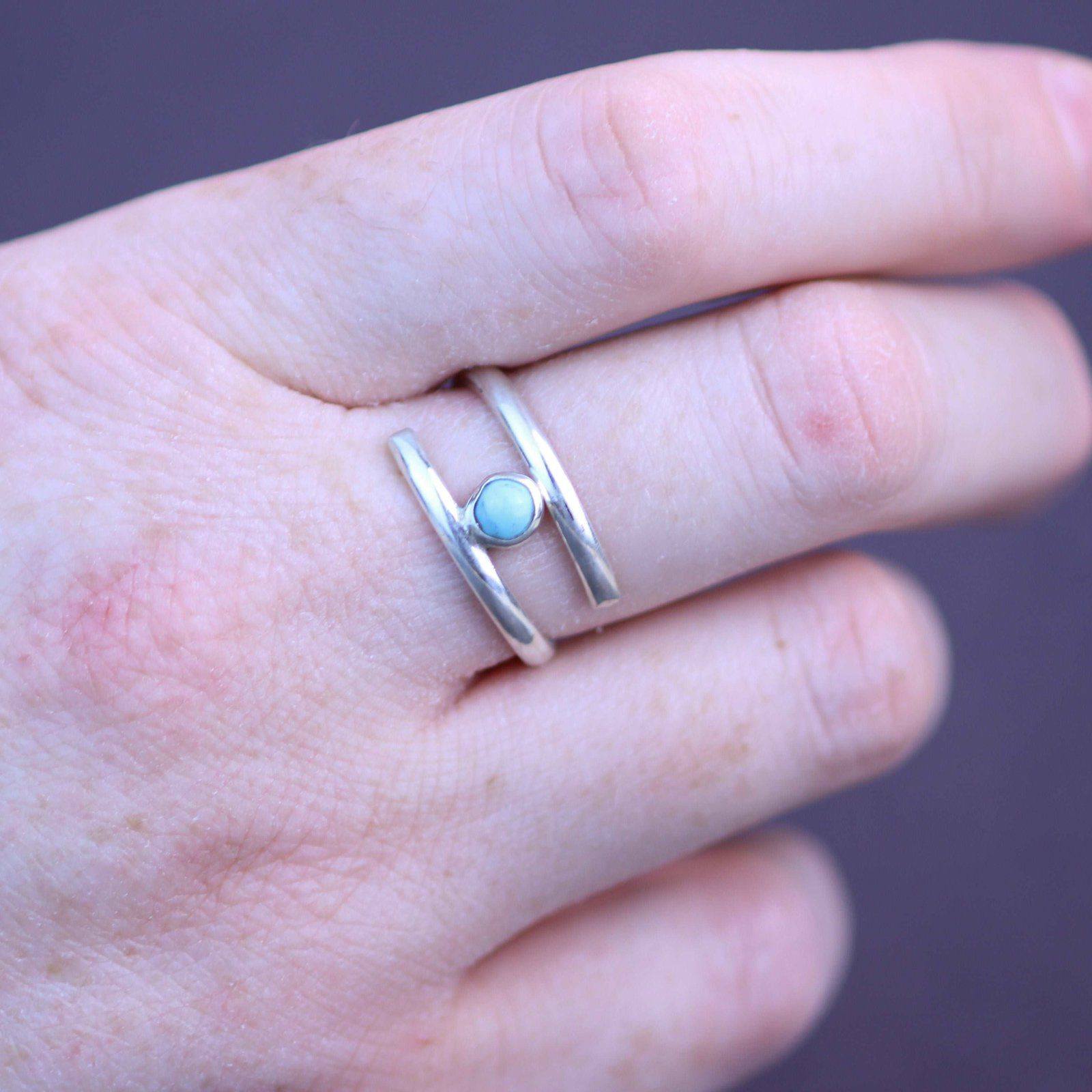 Turquoise adjustable ring - December birthstone | Ring | Louella Jewellery