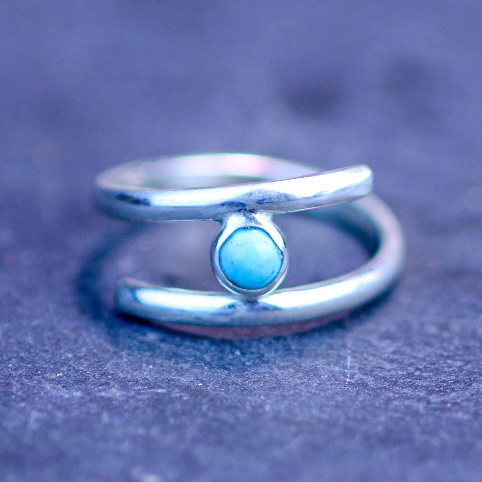 Turquoise adjustable ring - December birthstone | Ring | Louella Jewellery