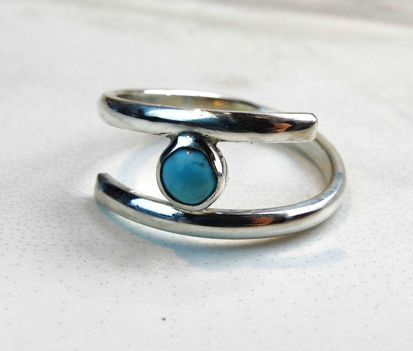 Turquoise adjustable ring - December birthstone | Ring | Louella Jewellery
