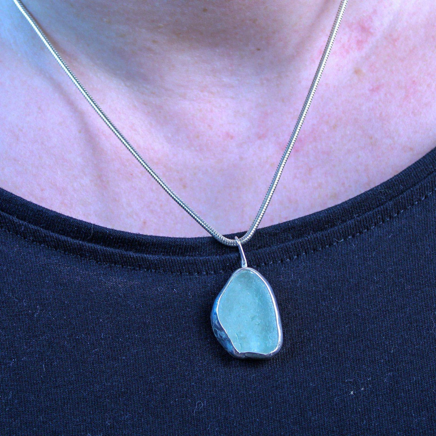 Turquoise sea glass necklace | Necklace | Louella Jewellery