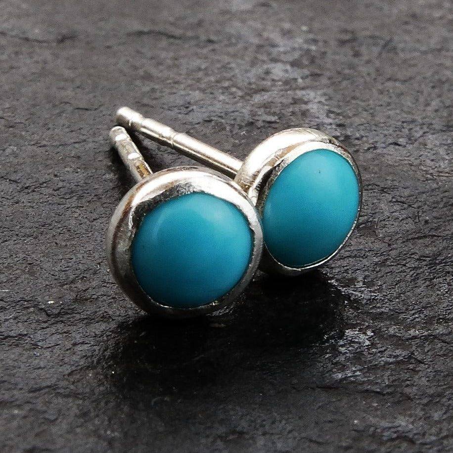 Turquoise stud earrings - December birthstone | Earrings | Louella Jewellery
