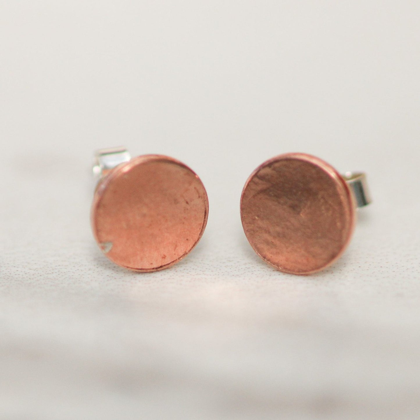 Copper stud earrings louella-jewellery