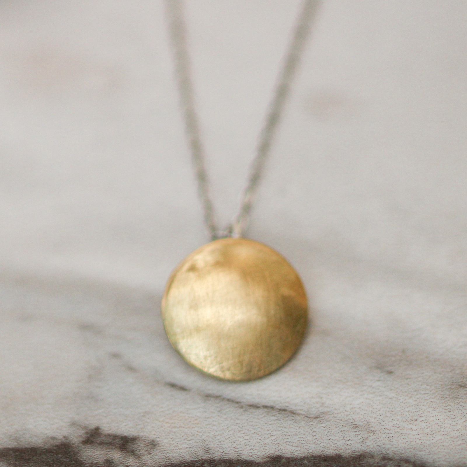 Brushed brass necklace louella-jewellery