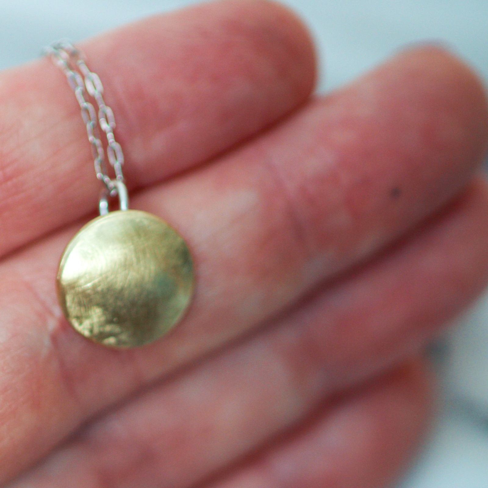 Brushed brass necklace louella-jewellery